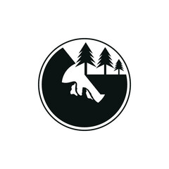 alphabet G logo icon mountain vector illustrations
