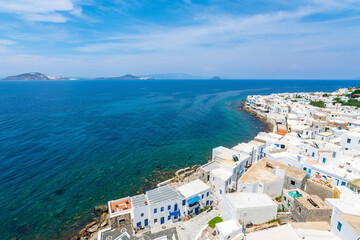 Fototapeta na wymiar Mandraki Village street view in Nisyros Island. Nisyros Island is populer tourist destination on Aegean Sea.