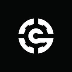 alphabet G logo icon vector illustrations