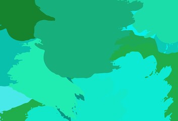 Light Green vector template with chaotic shapes.