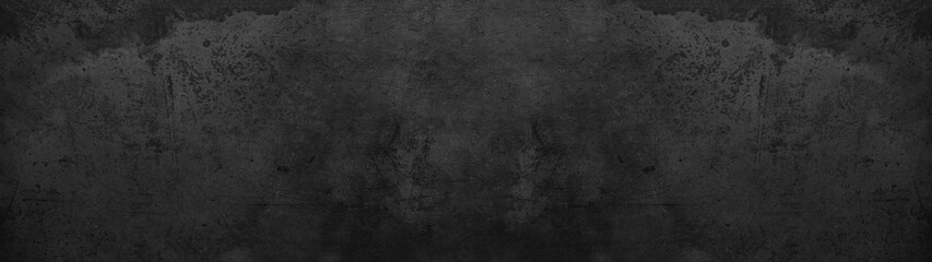 Black anthracite stone concrete blackboard chalkboard texture background panorama banner