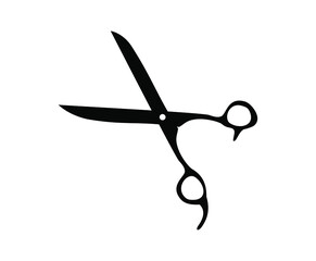 scissor icon vector, metal scissors for barbershop equipments