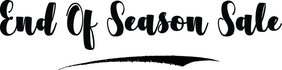 End Of Season Sale. Typography Font For Sale Banners
flyers and Templates