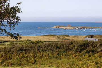 Sea landscape in Ploerzal, Brittany