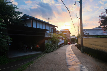 宇治市 さわらびの道 夕方
