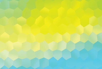 Light Blue, Yellow vector pattern with colorful hexagons.