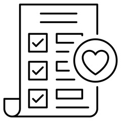 Wishlist Line Vector 