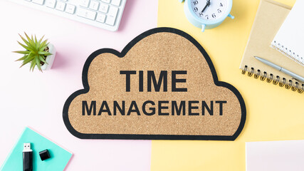 Time Management text on table, business concept