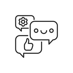 Community management line black icon. SMM promotion. Sign for web page, mobile app, button, logo. Vector isolated element. Editable stroke.