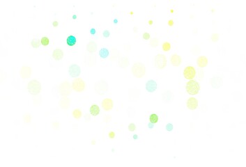 Light Blue, Green vector background with bubbles.
