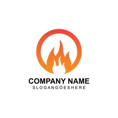 Fire flame logo Template vector, for logo Oil, gas and energy