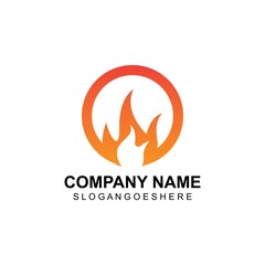 Fire flame logo Template vector, for logo Oil, gas and energy