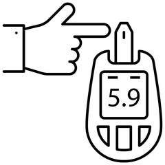 Obraz premium Glucometer line Vector 