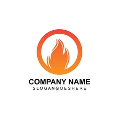 Fire flame logo Template vector, for logo Oil, gas and energy