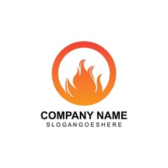 Fire flame logo Template vector, for logo Oil, gas and energy