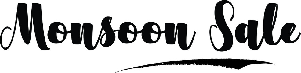 Monsoon Sale Handwritten Font Calligraphy Font For Sale Banners Flyers and Templates
