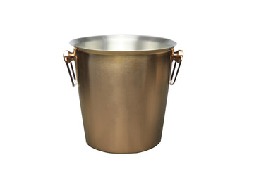 front view vine bucket on isolated white background