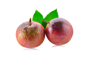 Passion fruit isolated on white background