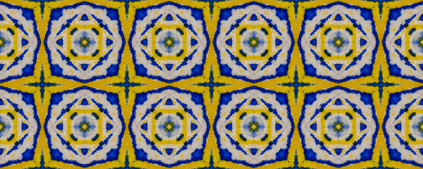 Tribal Boho Pattern. Abstract Kaleidoscope Motif. Indigo Texture. Tie Dye Ornament. Ikat Asian Motif. Ethnic Tribal Boho Pattern.