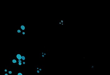 Dark BLUE vector background with liquid shapes.