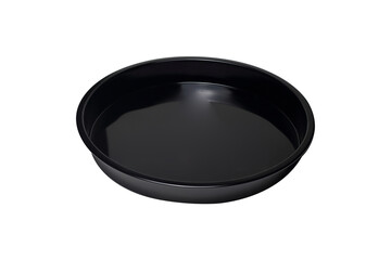 Black tray on a white background