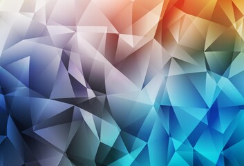 Fototapeta premium Light Blue, Yellow vector low poly texture.