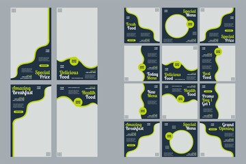 food and drink social media post and story