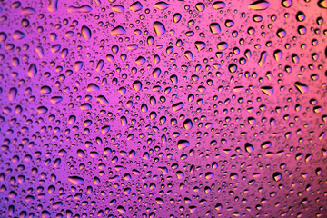 Macro water droplets with colour backgrounds 