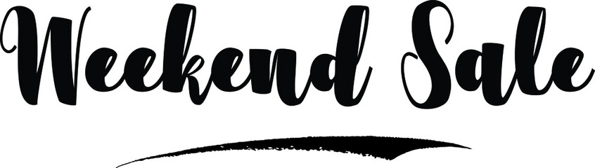 Weekend Sale Typography Font For Sale Banners
flyers and Templates