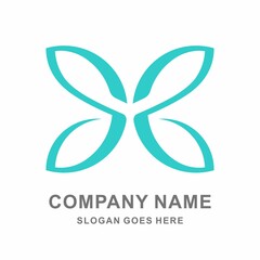 Geometric Butterfly Letter S Business Company Vector Logo Design