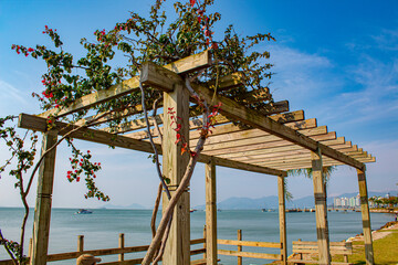 Mirante da Beira-mar Norte em Florianopolis  é sua praia, sol e mar e  Florianópolis, Santa Catarina, Brasil