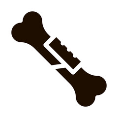 Treatment Broken Bone Orthopedic Bandage glyph icon . Orthopedic And Trauma Rehabilitation, Spinal And Walkers Pictogram. Medicine Rehab Goods Monochrome Illustration