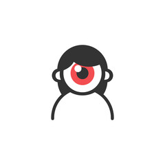 Cute monster icon. Halloween symbol modern, simple, vector, icon for website design, mobile app, ui. Vector Illustration