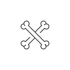 Cross bone icon. Halloween symbol modern, simple, vector, icon for website design, mobile app, ui. Vector Illustration