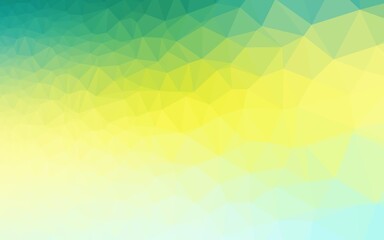 Light Green, Yellow vector polygonal template. Colorful illustration in abstract style with gradient. The best triangular design for your business.