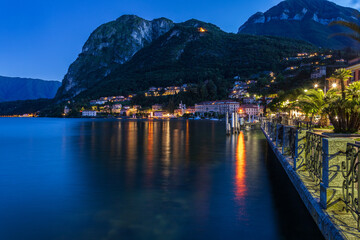 notturna sul lungolago di Menaggio, lago di Como