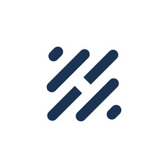 vector logo H alphabet icon illustration 