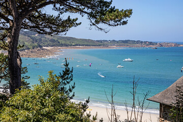 View over the bay of Perros-Guirrec, Brittany