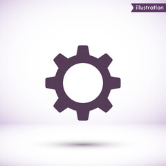 Gears  vector icon , lorem ipsum Flat design