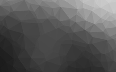 Dark Silver, Gray vector polygonal pattern. A sample with polygonal shapes. Textured pattern for background.