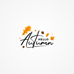Fototapeta na wymiar Hello Autumn Pattern Vector Design Illustration For Celebrate Moment
