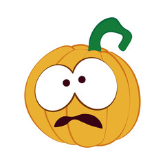Vector sticker pumpkin for halloween