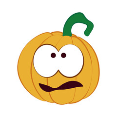 Vector sticker pumpkin for halloween