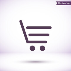 Basket   vector icon , lorem ipsum Flat design