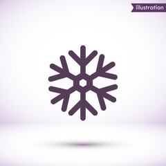 Snow vector icon , lorem ipsum Flat design