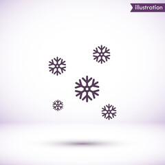 Snow vector icon , lorem ipsum Flat design