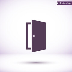 Door  vector icon , lorem ipsum Flat design
