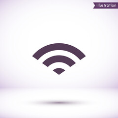 Wi-Fi vector icon , lorem ipsum Flat design