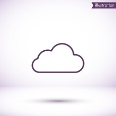 Cloud  vector icon , lorem ipsum Flat design