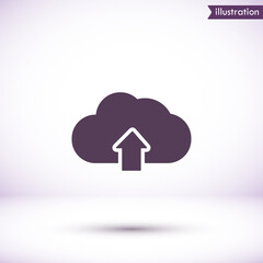 Downloading vector icon , lorem ipsum Flat design